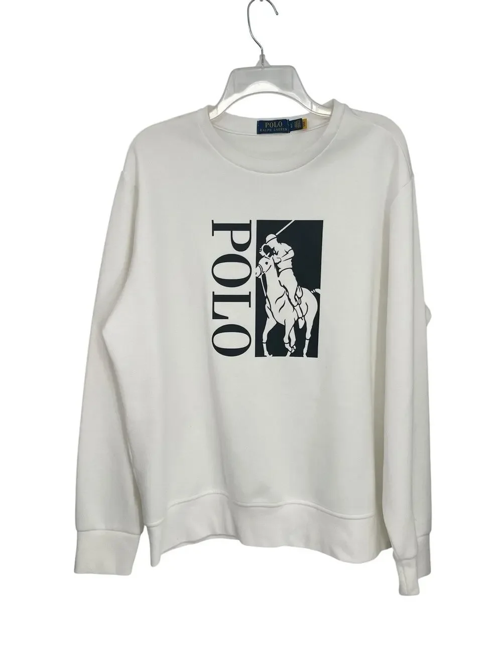 Polo Ralph Lauren Big Pony Sweatshirt Pullover White Size Large